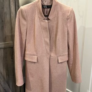 Zara pink wool blazer
